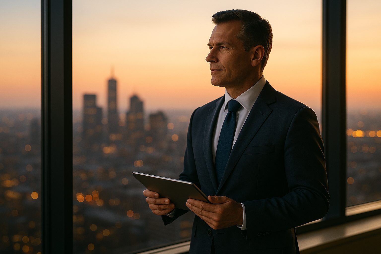 A glowing verifiable certificate of light rising from a governance gate, presented as a portable asset — AI governance as a competitive advantage